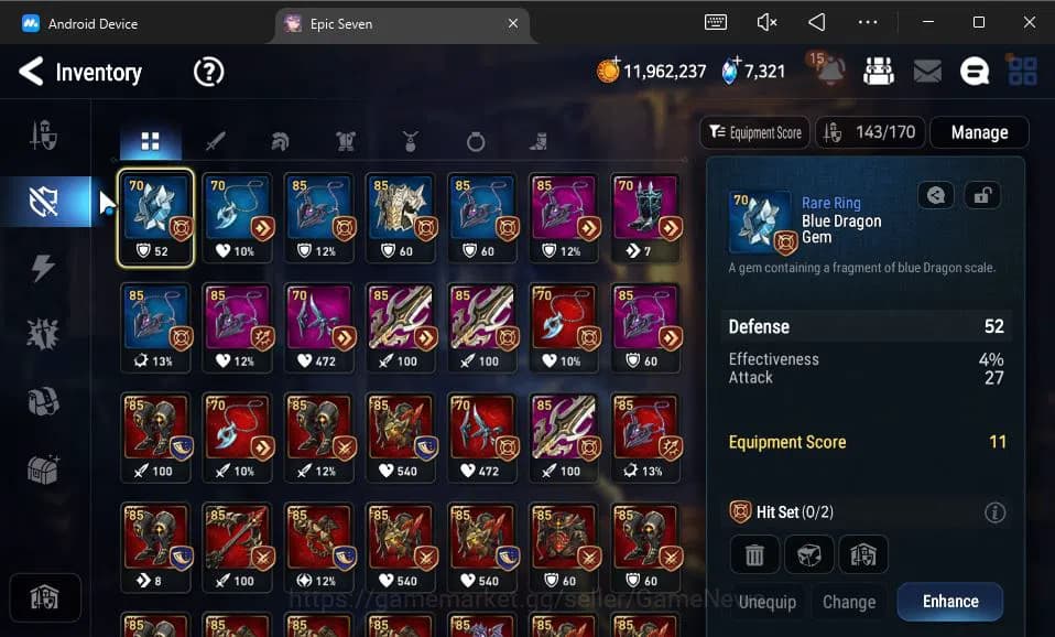 Epic Seven Accounts GBL Unverif|New Era|6 ML(Salome,DB Senya,SE Celine image 11