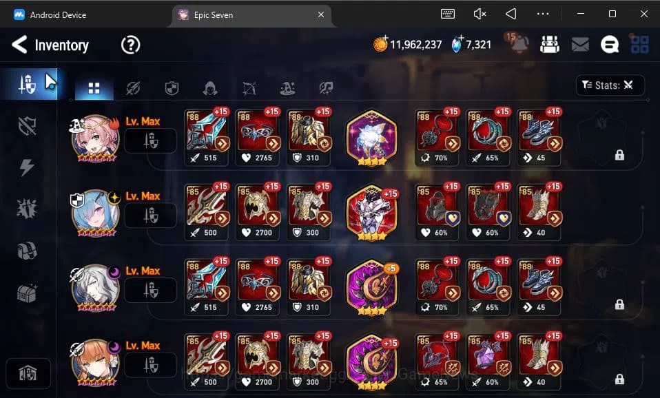 Epic Seven Accounts GBL Unverif|New Era|6 ML(Salome,DB Senya,SE Celine image 12