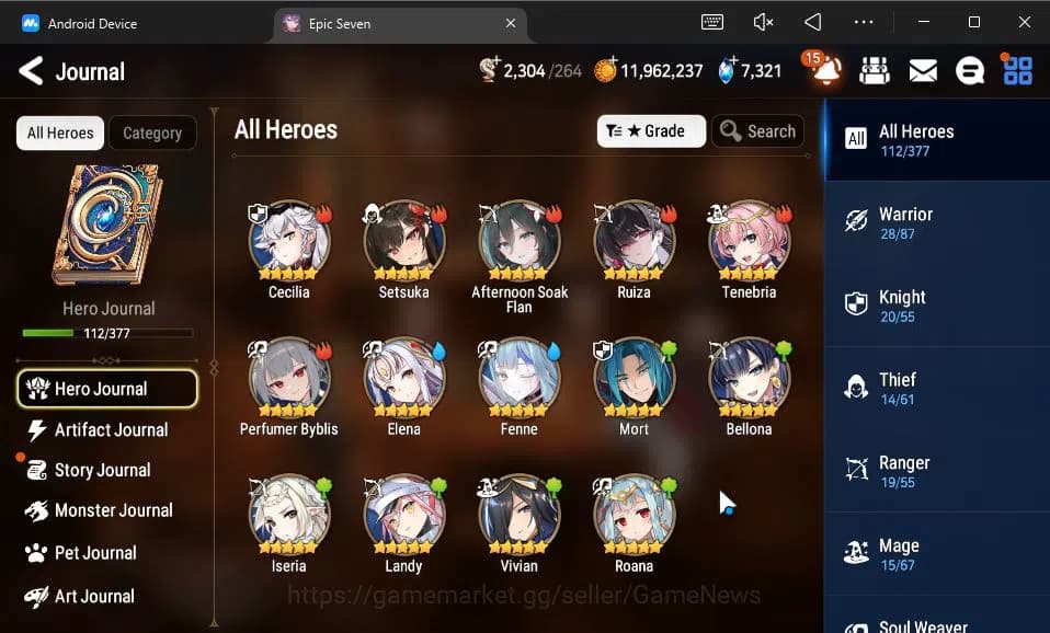 Epic Seven Accounts GBL Unverif|New Era|6 ML(Salome,DB Senya,SE Celine image 14