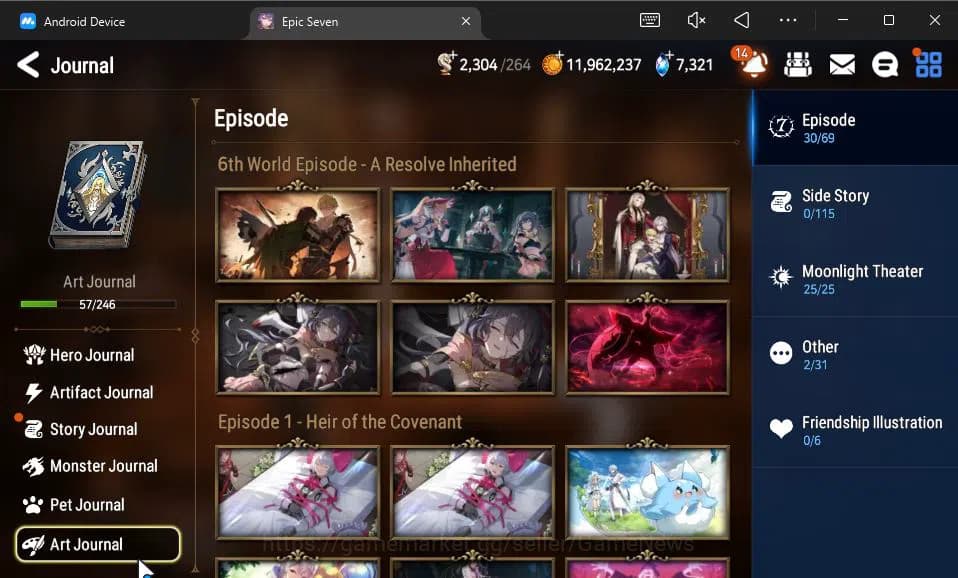 Epic Seven Accounts GBL Unverif|New Era|6 ML(Salome,DB Senya,SE Celine image 2