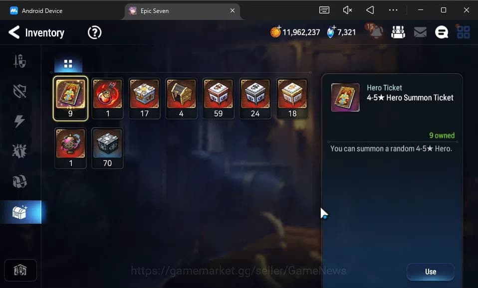 Epic Seven Accounts GBL Unverif|New Era|6 ML(Salome,DB Senya,SE Celine image 8