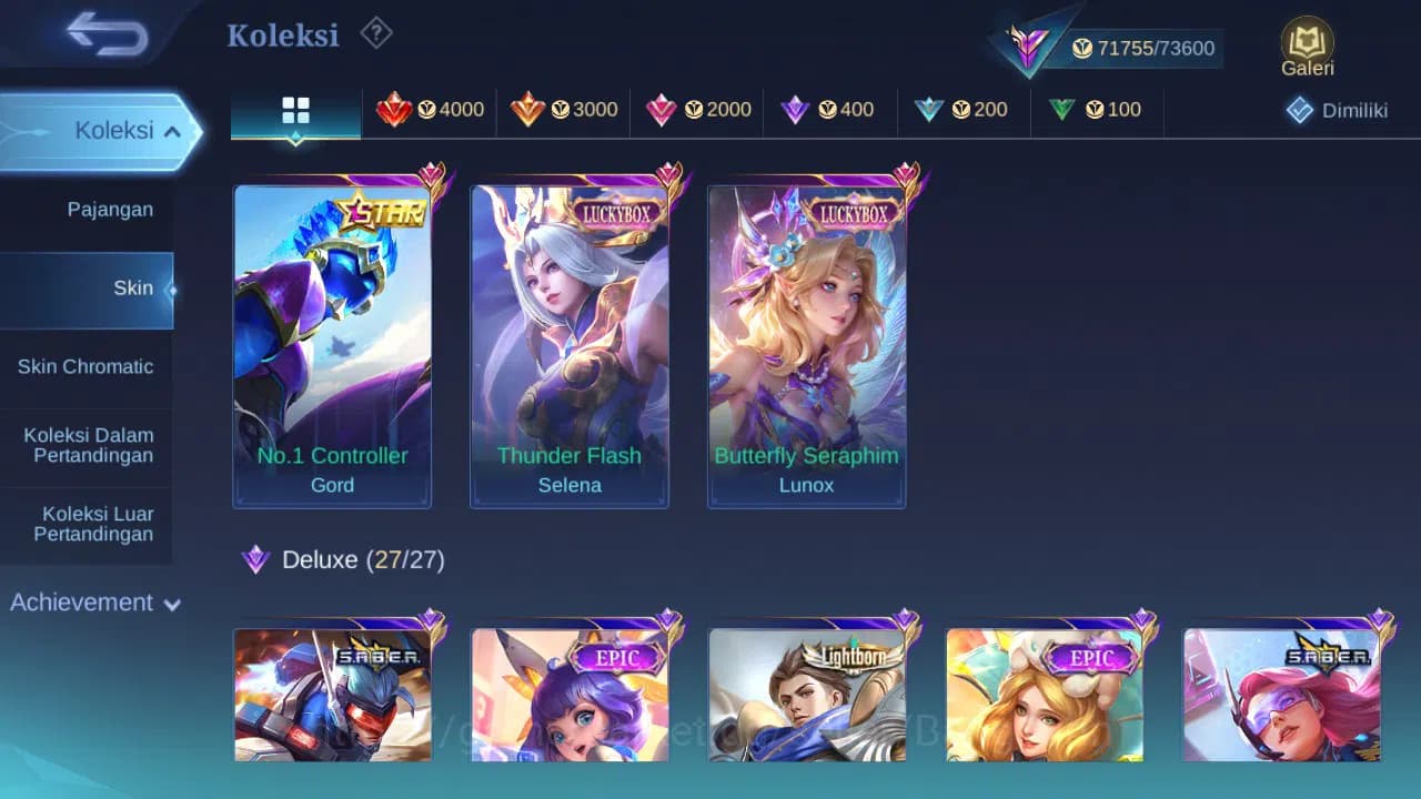 Mobile Legends: Bang Bang Accounts GLOBAL Hero 132 Skin 288 Luckybox Selena Lunox | A image 2
