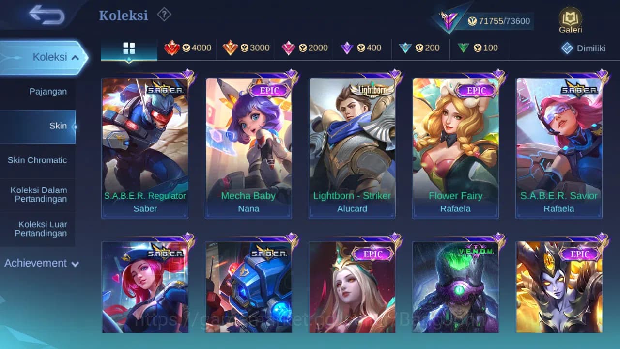 Mobile Legends: Bang Bang Accounts GLOBAL Hero 132 Skin 288 Luckybox Selena Lunox | A image 3
