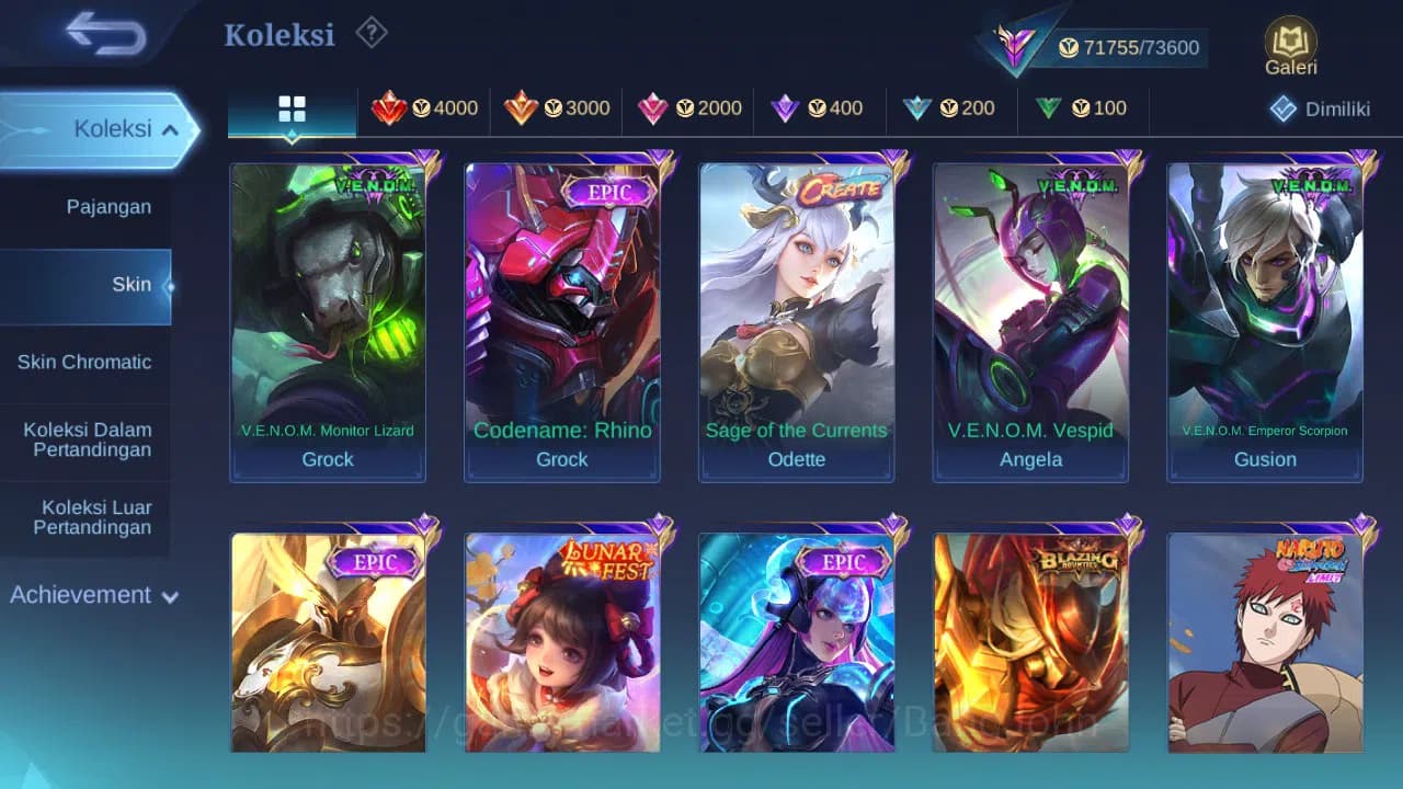Mobile Legends: Bang Bang Accounts GLOBAL Hero 132 Skin 288 Luckybox Selena Lunox | A image 5