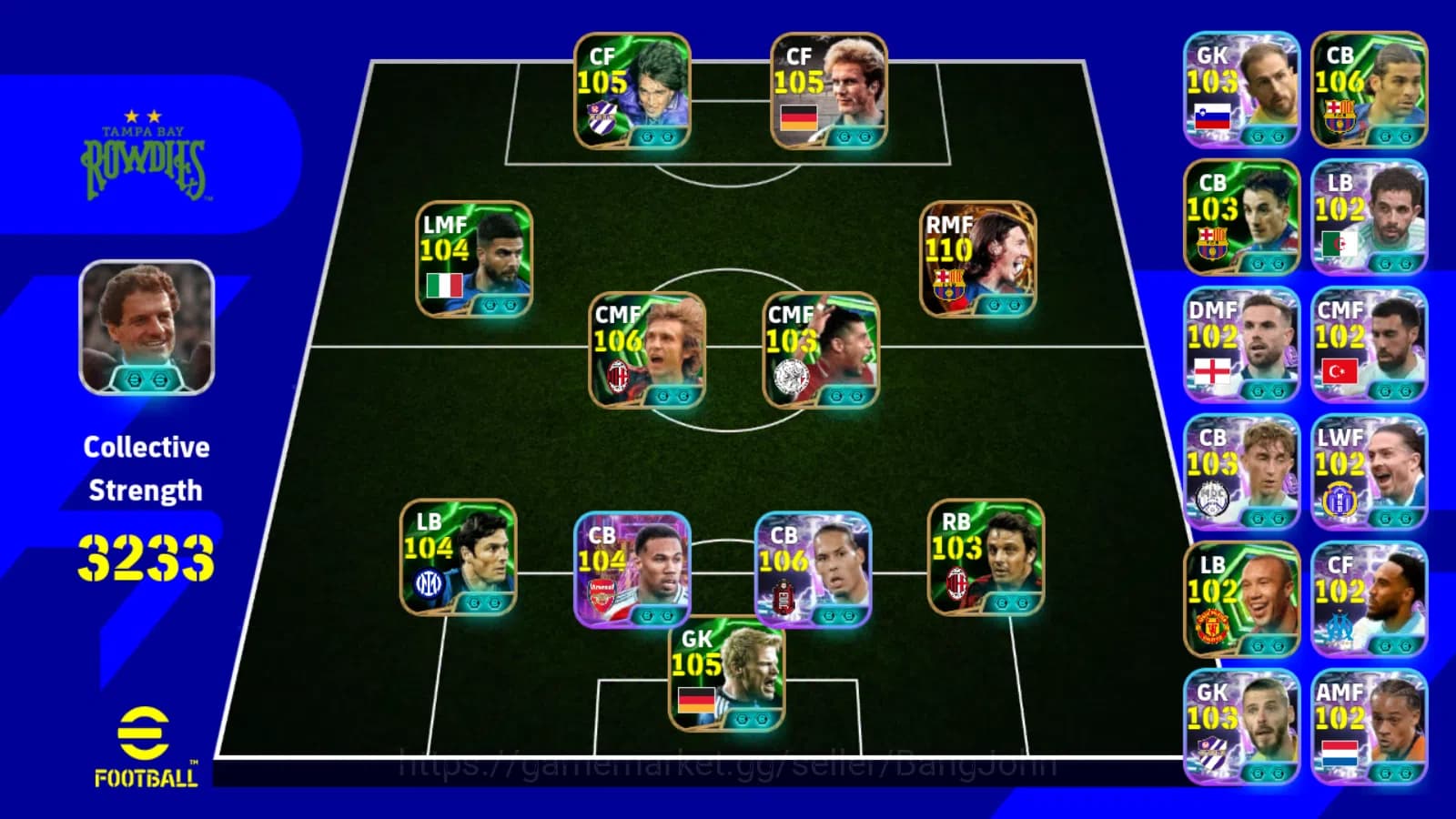 eFootball Accounts Power 3233 | messi bigtime 2007 | rummenigge tsuba image 1