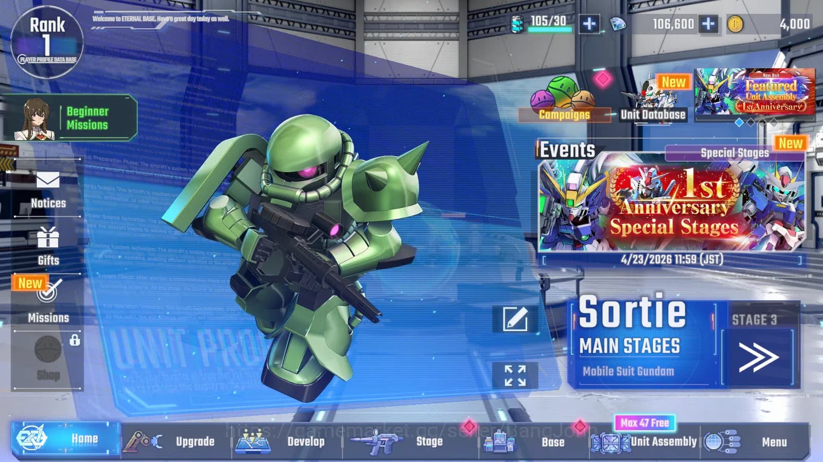 SD Gundam G Generation ETERNAL Accounts Global Rank 1 | FreshStory | 100+K Diamond, Select image 3