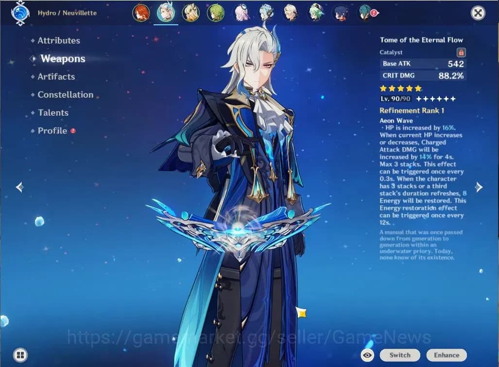 Genshin Impact Accounts ASIA|AR56|5 Limited+3(*5Weapon)|(Neuvillete,Xilone image 3