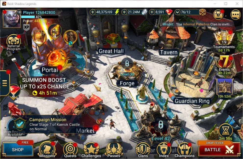 Raid: Shadow Legends Accounts Lv18 443K Power|8,5K Gems|1 Mythical(Joan)|17 Lege image 1