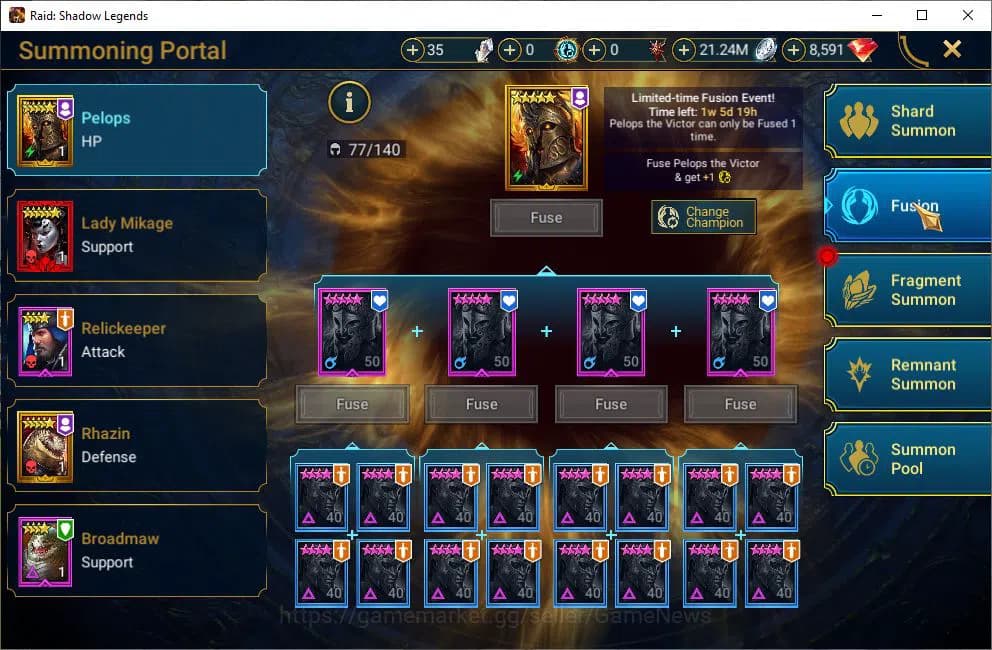 Raid: Shadow Legends Accounts Lv18 443K Power|8,5K Gems|1 Mythical(Joan)|17 Lege image 17