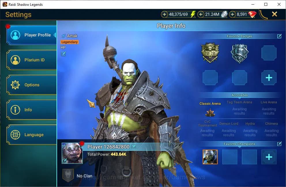 Raid: Shadow Legends Accounts Lv18 443K Power|8,5K Gems|1 Mythical(Joan)|17 Lege image 2