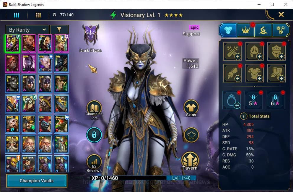 Raid: Shadow Legends Accounts Lv18 443K Power|8,5K Gems|1 Mythical(Joan)|17 Lege image 4