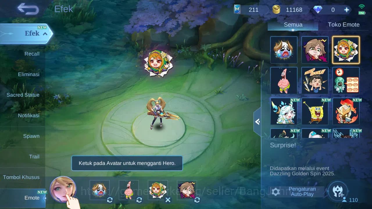 Mobile Legends: Bang Bang Accounts GLOBAL Hero 110 Skin 144 | CC Nata | Seiya Badang image 13