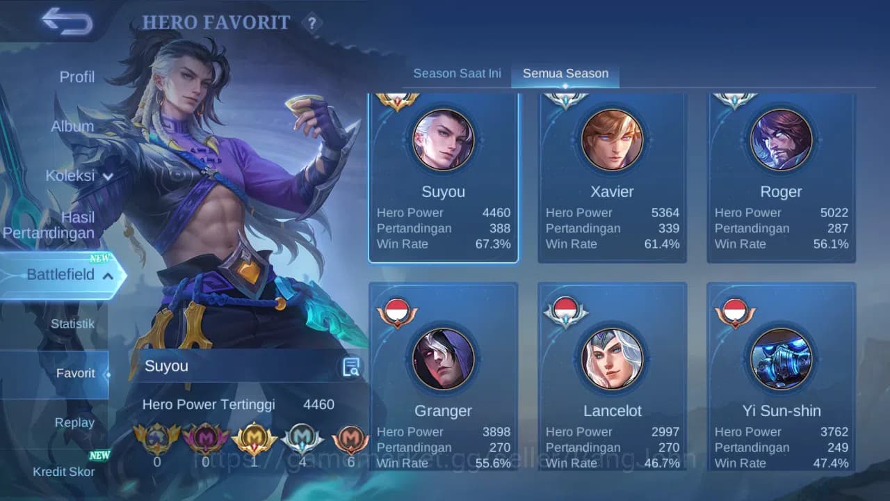 Mobile Legends: Bang Bang Accounts GLOBAL Hero 110 Skin 144 | CC Nata | Seiya Badang image 15