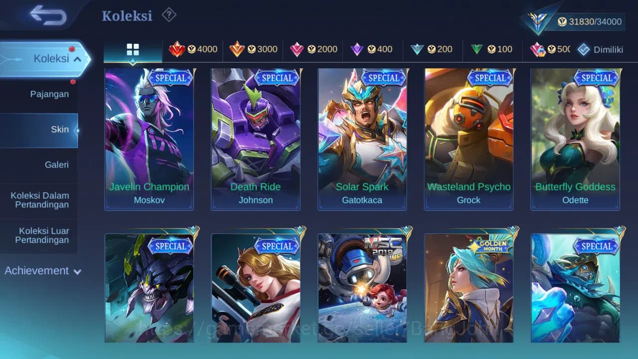 Mobile Legends: Bang Bang Accounts GLOBAL Hero 110 Skin 144 | CC Nata | Seiya Badang image 8