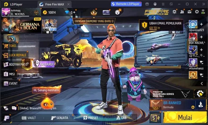 Free Fire Accounts Indonesia | Vault 37| SG Sterling| Bundle Orochima image 1
