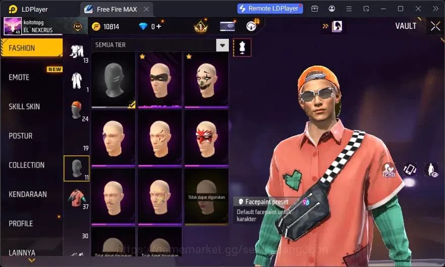 Free Fire Accounts Indonesia | Vault 37| SG Sterling| Bundle Orochima image 12