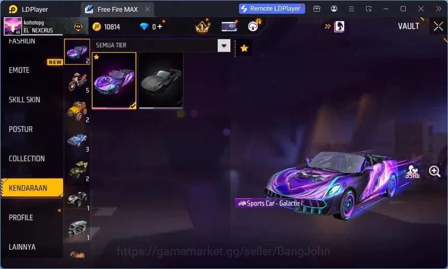 Free Fire Accounts Indonesia | Vault 37| SG Sterling| Bundle Orochima image 6