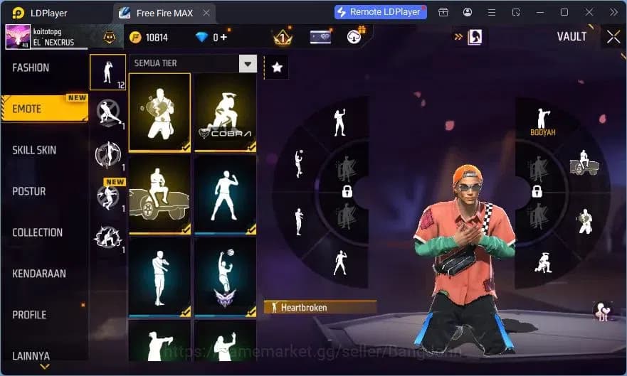 Free Fire Accounts Indonesia | Vault 37| SG Sterling| Bundle Orochima image 8