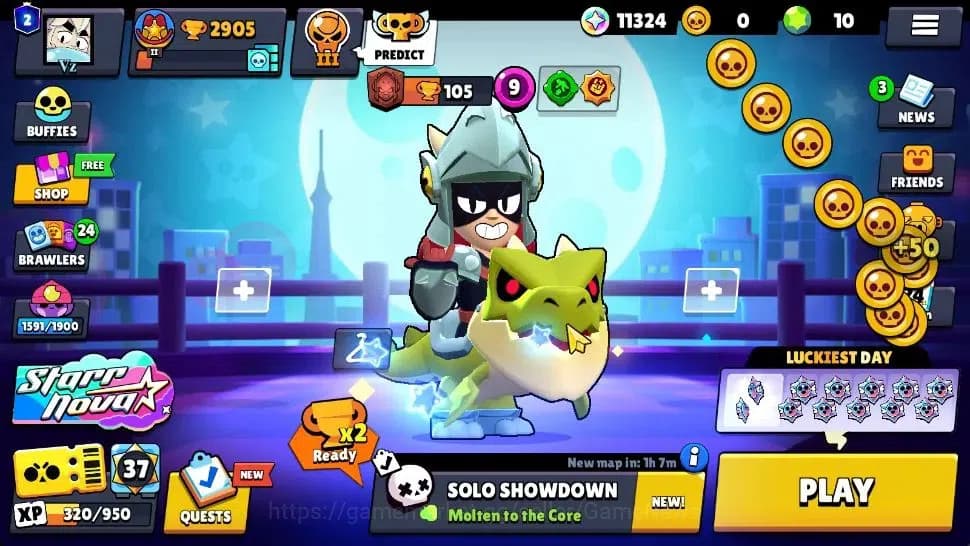 Brawl Stars Accounts 2905 Trophy|11K Bling|30 Brawlers 4 Max Lvl [Full image 1