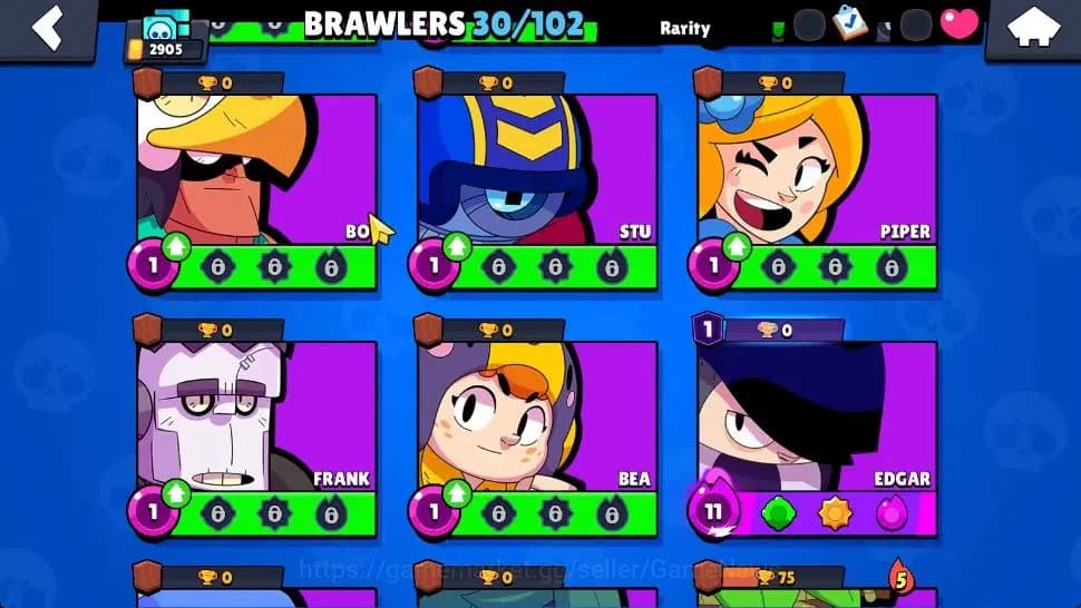 Brawl Stars Accounts 2905 Trophy|11K Bling|30 Brawlers 4 Max Lvl [Full image 9