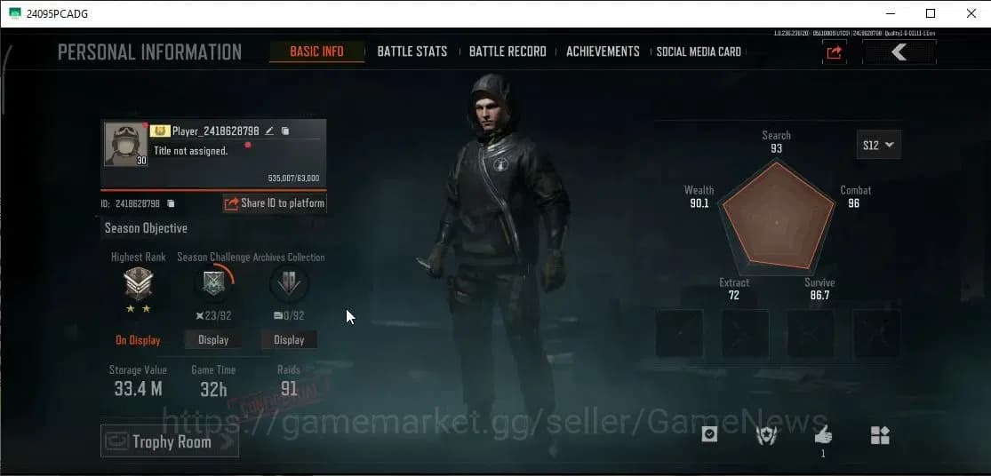 Arena Breakout Accounts MOBILE Lv30|SV 33,4M|CV 33M|GM AK-12,Forest MP5,Ab image 2