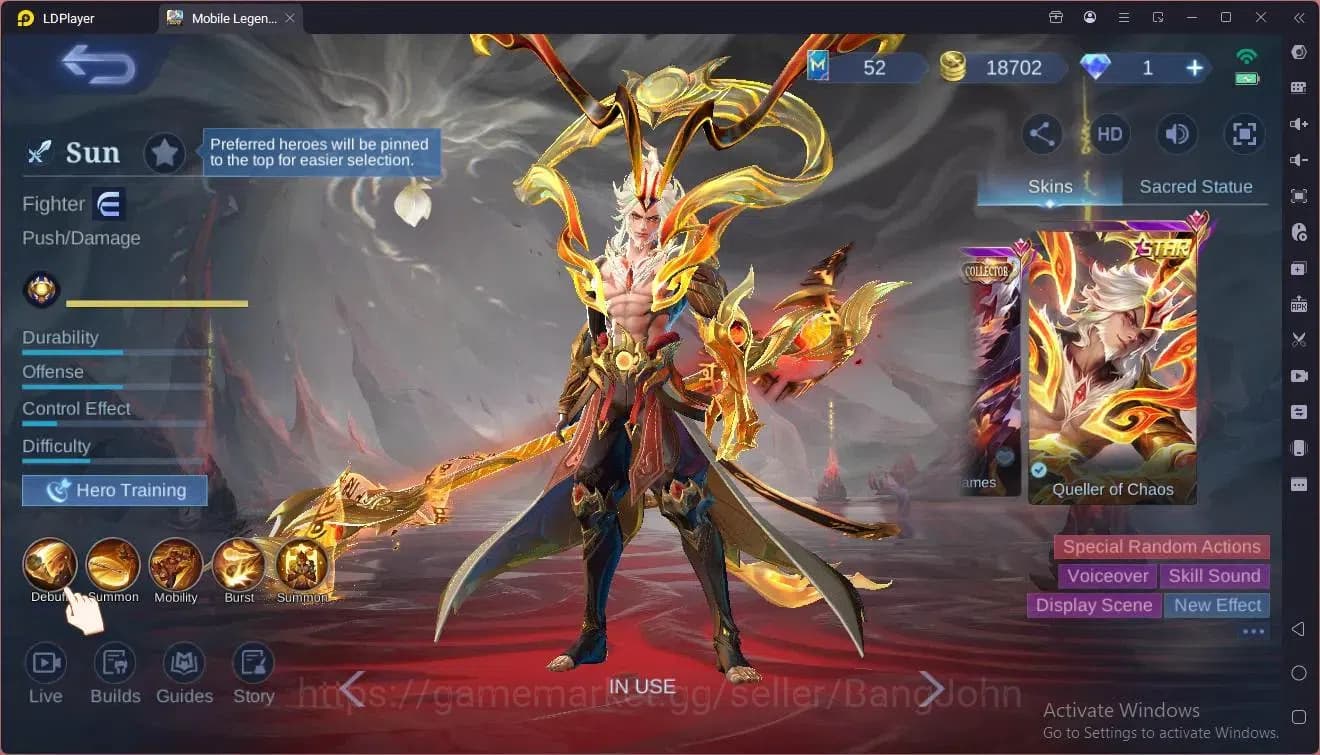 Mobile Legends: Bang Bang Accounts Global|Hero 154|Skin 176|Renowned|Sanrio Claude,Fl image 1