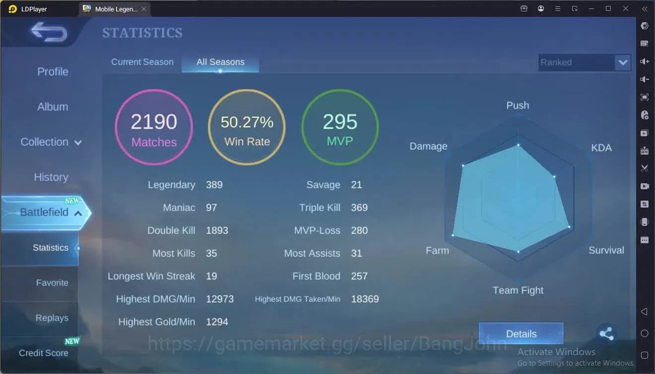 Mobile Legends: Bang Bang Accounts Global|Hero 154|Skin 176|Renowned|Sanrio Claude,Fl image 16