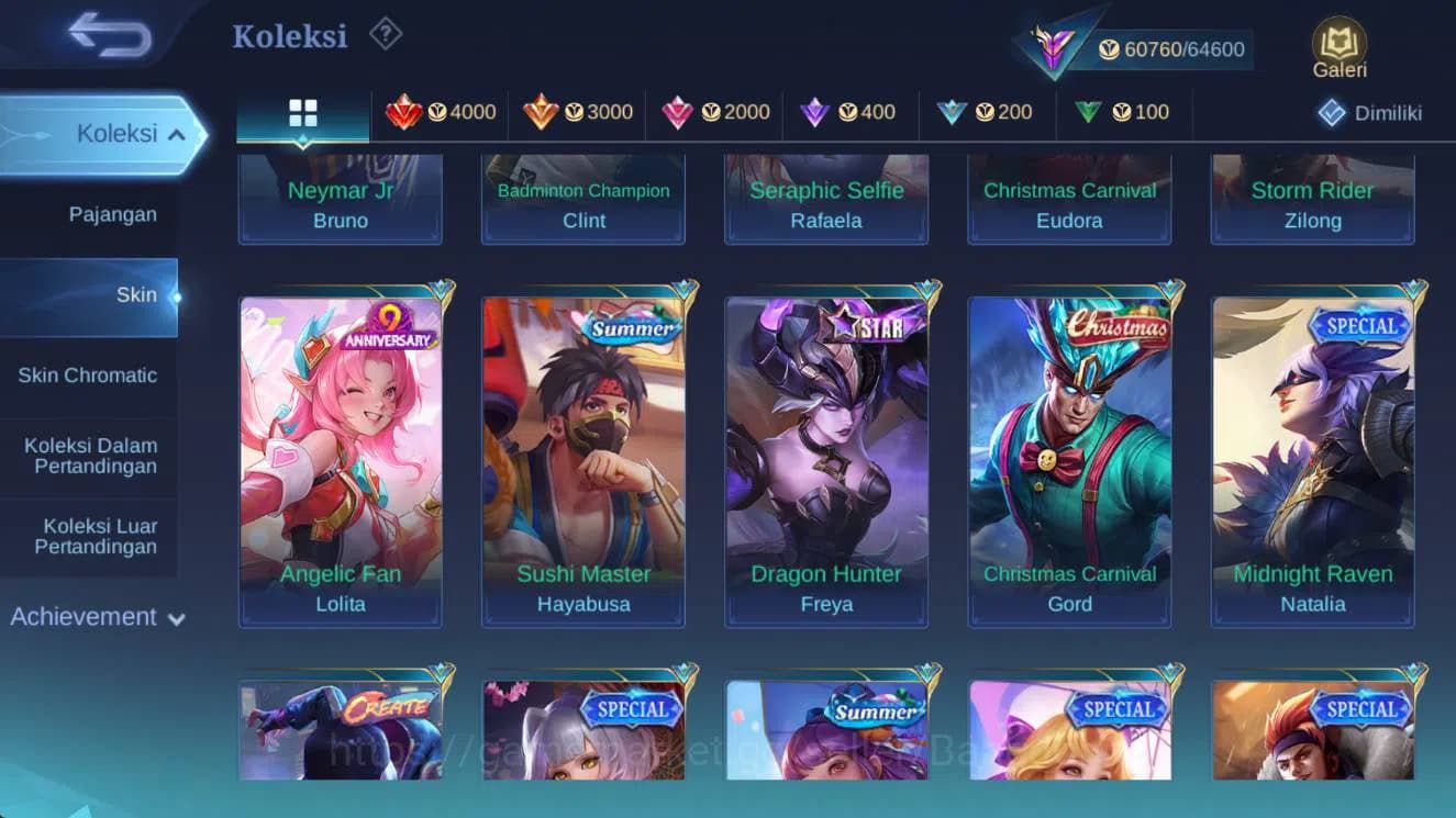 Mobile Legends: Bang Bang Accounts Hero 121 | Skin 276 | Annual Angela | Mworld Wanwa image 11