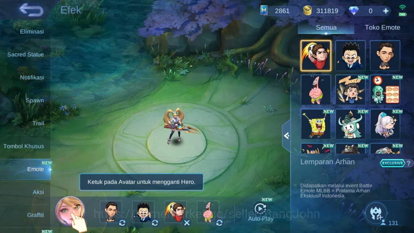 Mobile Legends: Bang Bang Accounts Hero 121 | Skin 276 | Annual Angela | Mworld Wanwa image 13