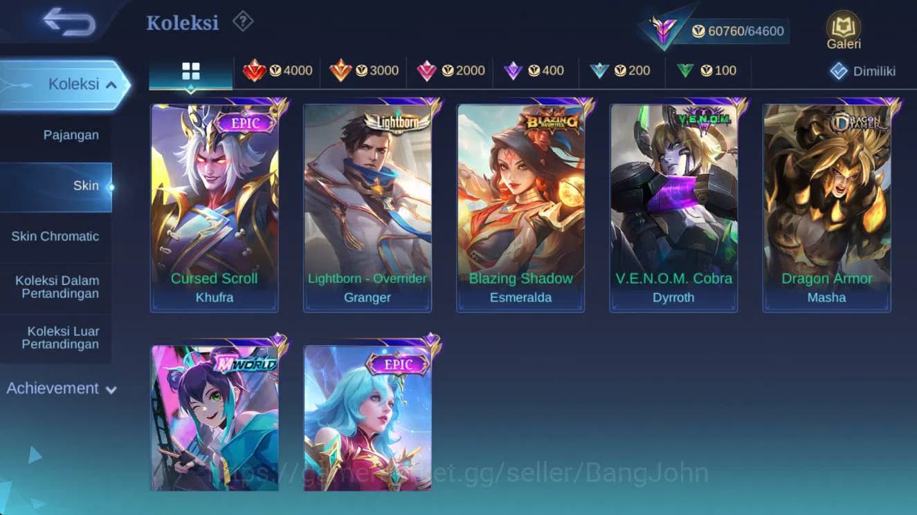 Mobile Legends: Bang Bang Accounts Hero 121 | Skin 276 | Annual Angela | Mworld Wanwa image 9