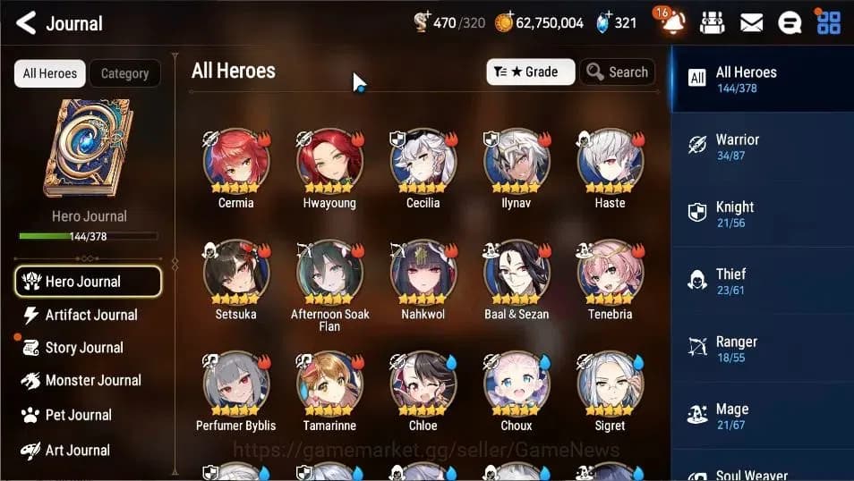Epic Seven Accounts GLOBAL UNVERIF|New Era|15 ML(LOTScales,BArunka,NM image 5