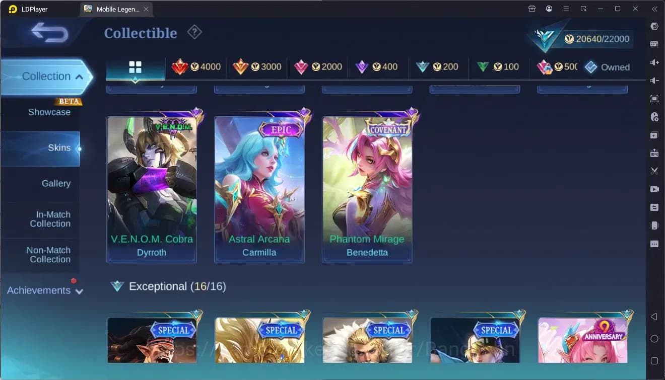 Mobile Legends: Bang Bang Accounts GLOBAL Hero 66 Skin 98|Luckybox karrie|Convenant B image 1