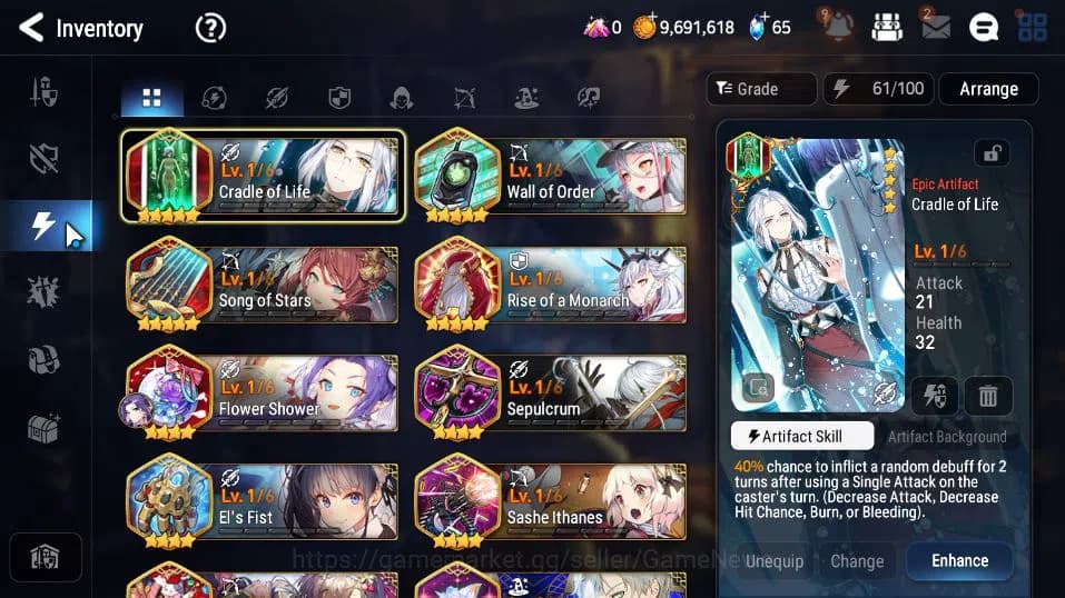 Epic Seven Accounts GLOBAL UNVERIF|New Era|3 ML(EIlynav, Harsetti, TE image 7