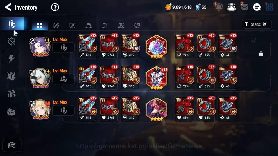 Epic Seven Accounts GLOBAL UNVERIF|New Era|3 ML(EIlynav, Harsetti, TE image 9