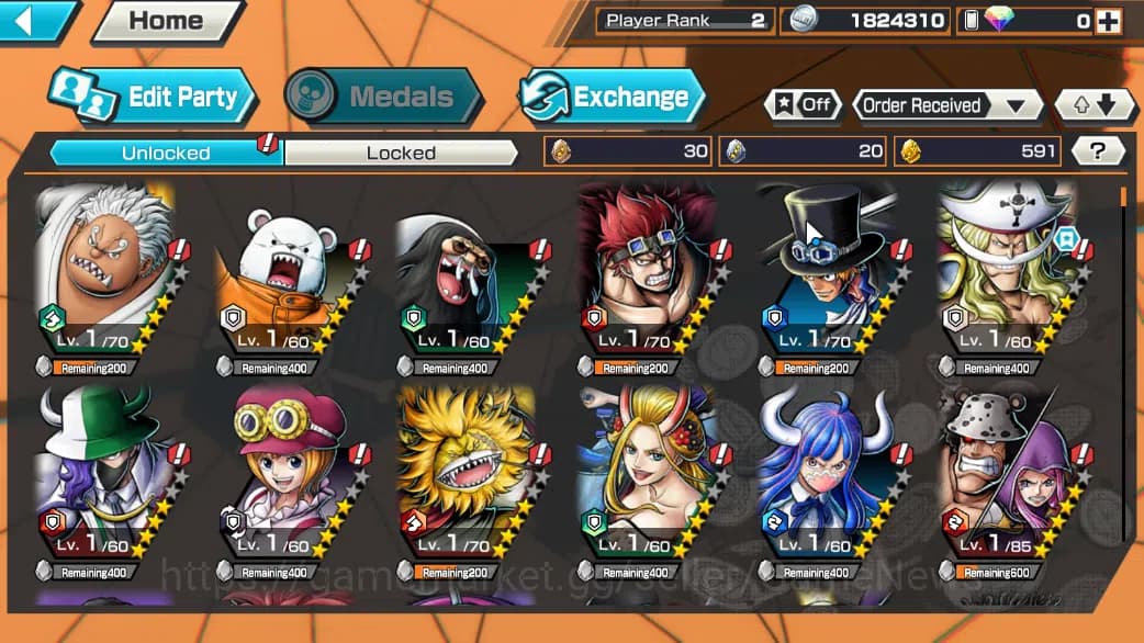 One Piece Bounty Rush Accounts Global|4 EX|GP Edward Newgate,Flame Emperor Sabo,T image 4