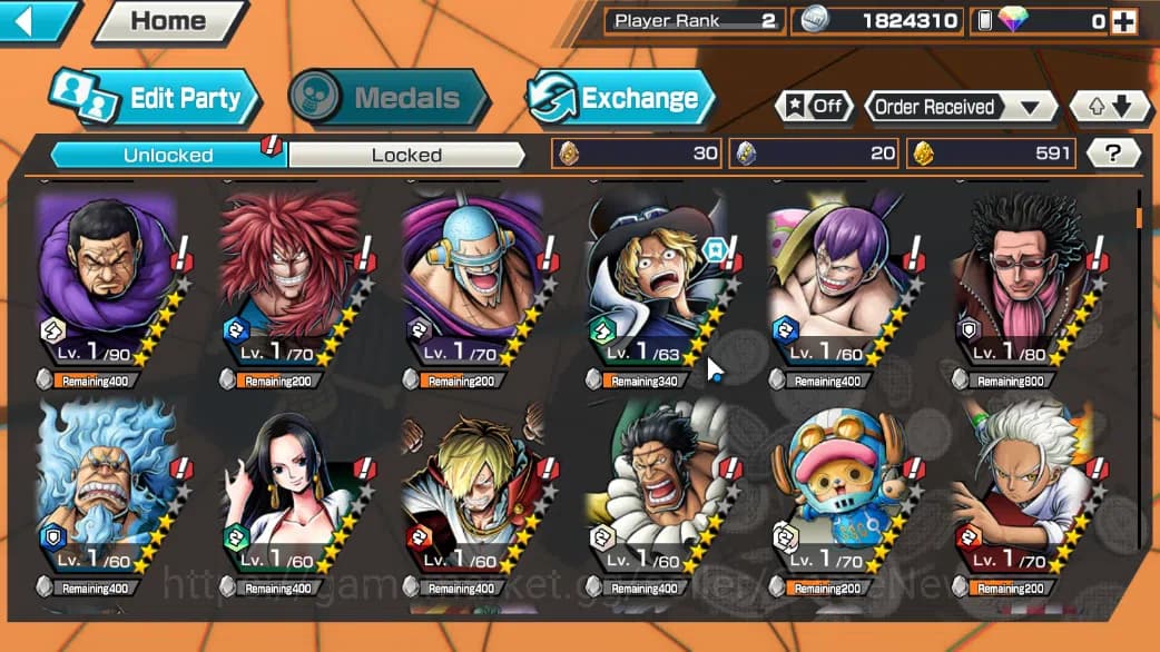 One Piece Bounty Rush Accounts Global|4 EX|GP Edward Newgate,Flame Emperor Sabo,T image 5