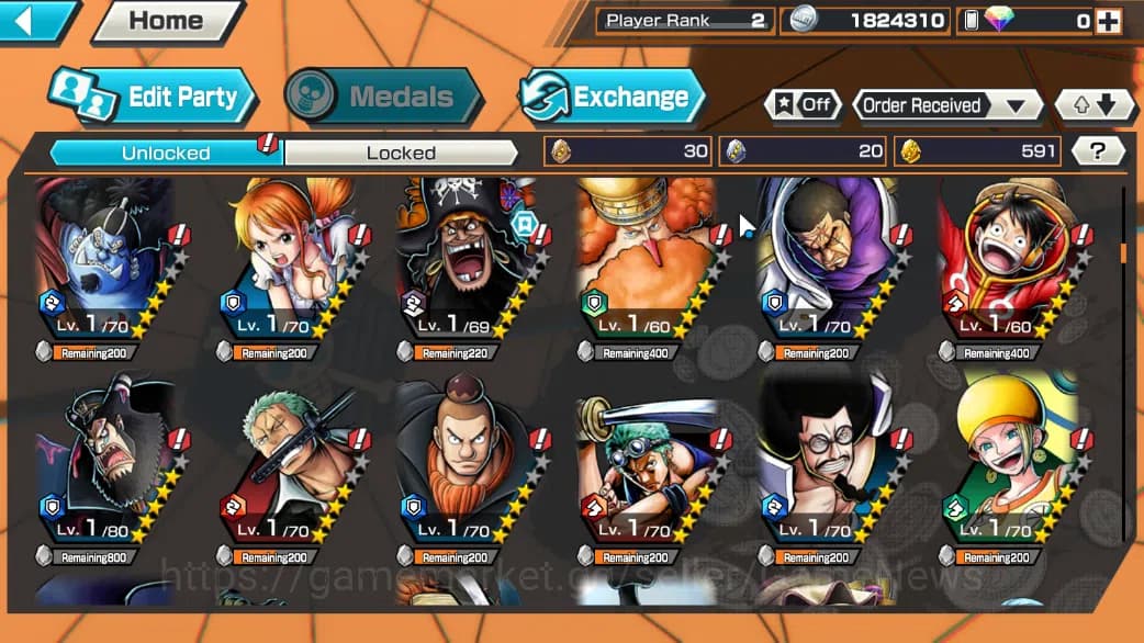 One Piece Bounty Rush Accounts Global|4 EX|GP Edward Newgate,Flame Emperor Sabo,T image 6