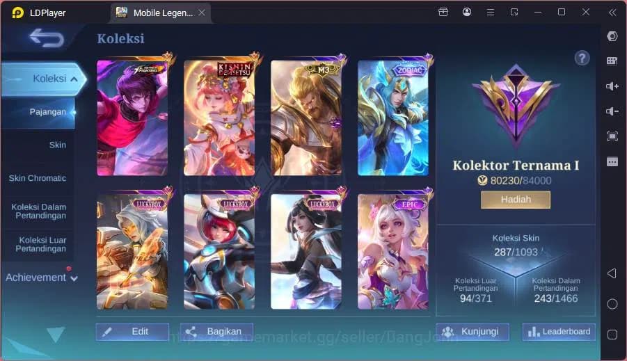 Mobile Legends: Bang Bang Accounts H 132|Skin 287|Magic wheel 177|Kishin Angela,Kof D image 2