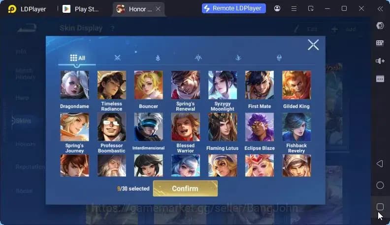 Honor of Kings Accounts Global Skin112 Hero166 |Legend Angela,ButterFly,Li image 1