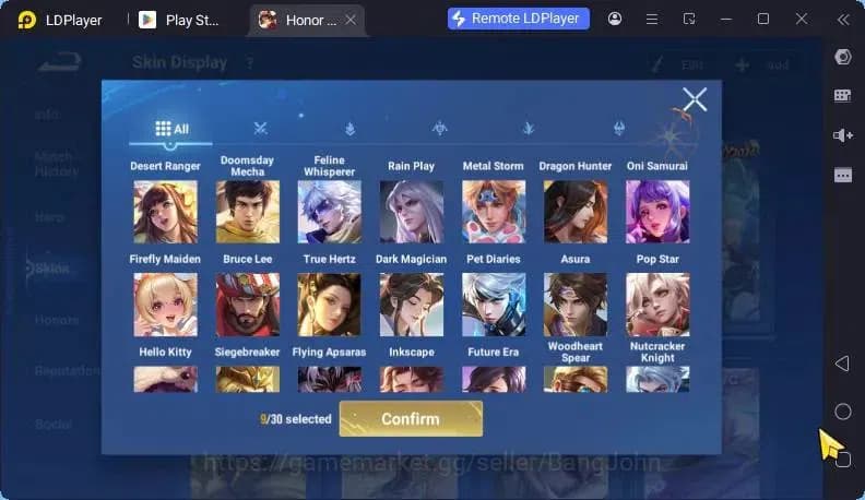 Honor of Kings Accounts Global Skin112 Hero166 |Legend Angela,ButterFly,Li image 3