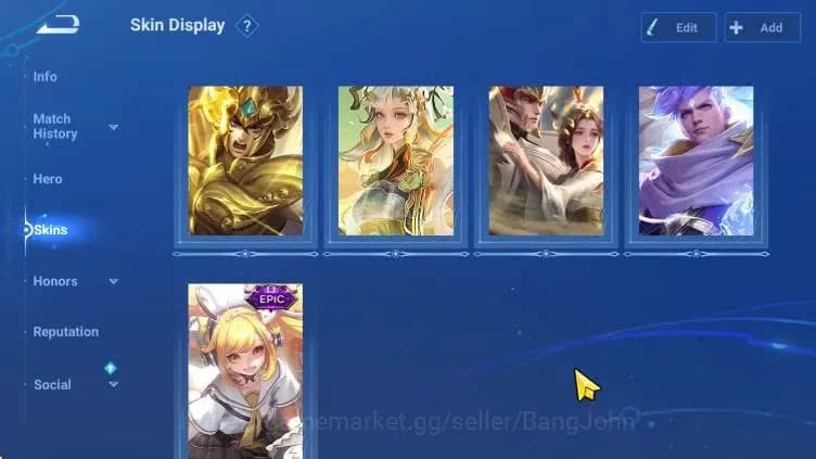 Honor of Kings Accounts Global Skin112 Hero166 |Legend Angela,ButterFly,Li image 9