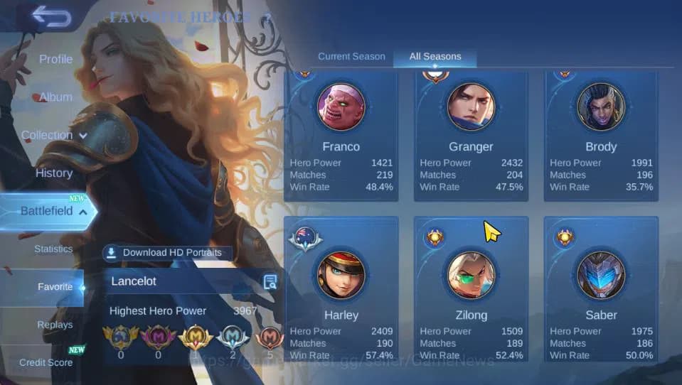 Mobile Legends: Bang Bang Accounts Hero 129|Skin 168|High Glory 56|Granger Lightborn, image 11