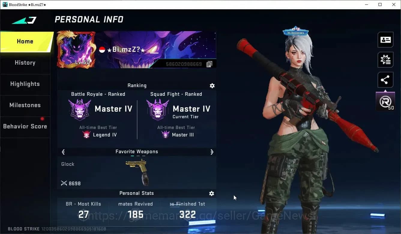Blood Strike Accounts ASIA|ETERNAL DeAgle+16 ULTRA[EMMA,JET,M4A1,AUG,URB image 2