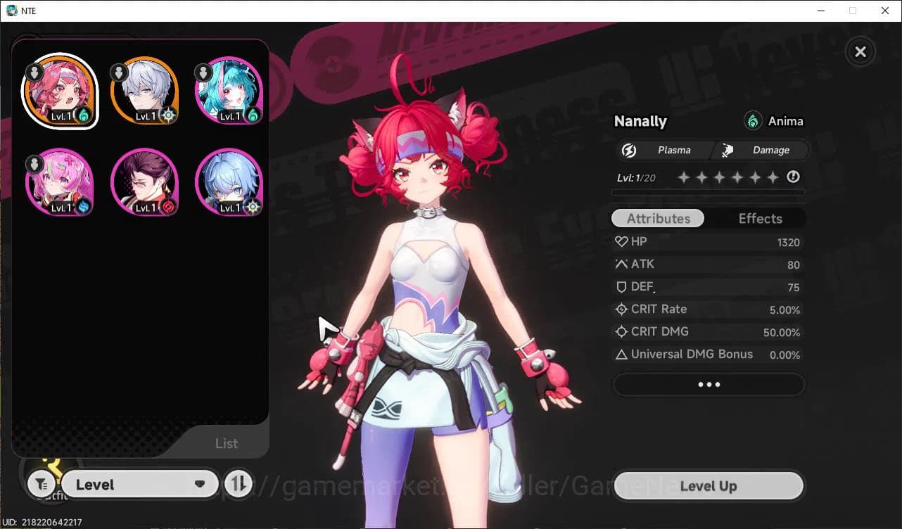 Neverness to Everness Accounts GLOBAL NA|HL 3| 1 SSR Limited Nanally + Skin |4 SR image 1