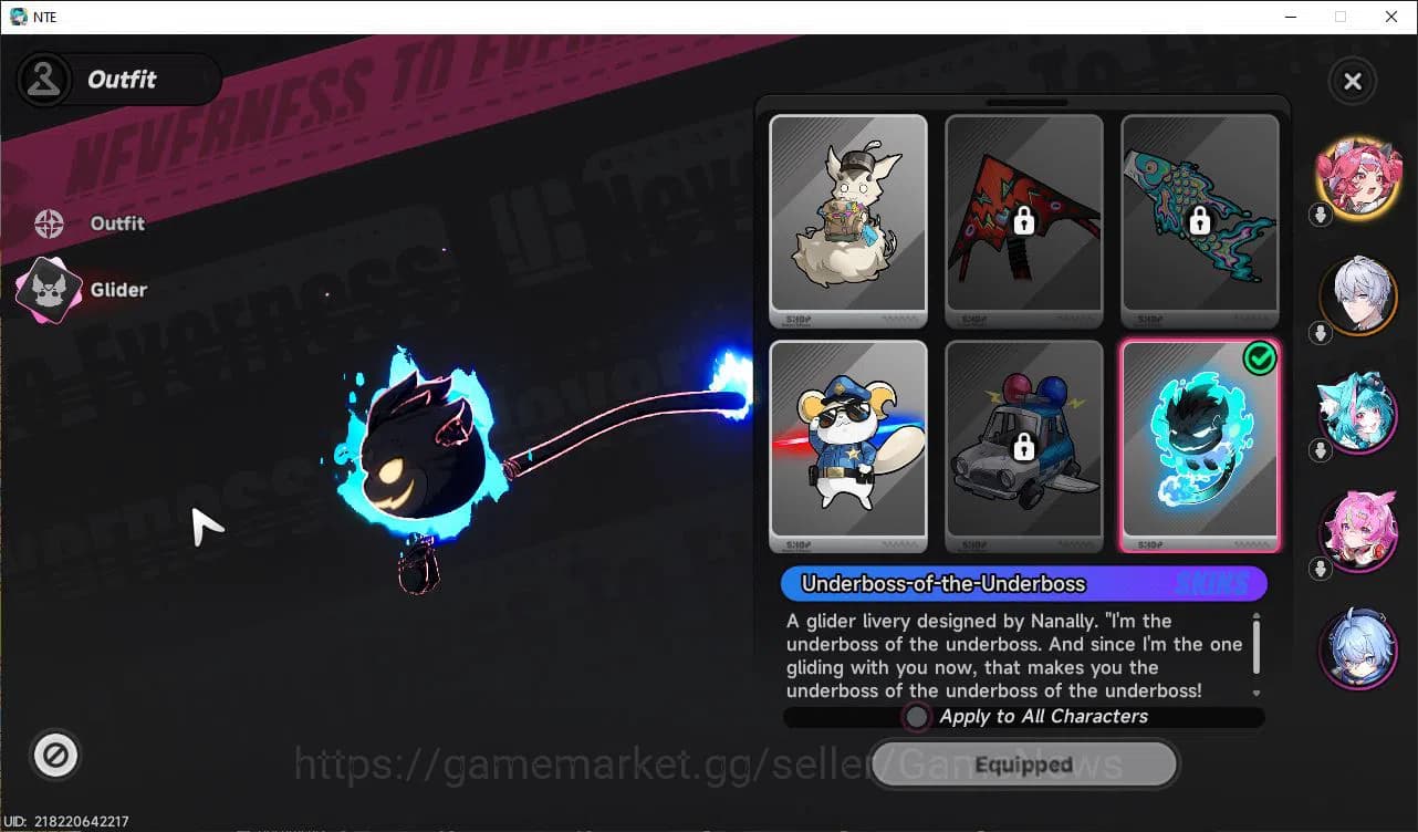 Neverness to Everness Accounts GLOBAL NA|HL 3| 1 SSR Limited Nanally + Skin |4 SR image 3