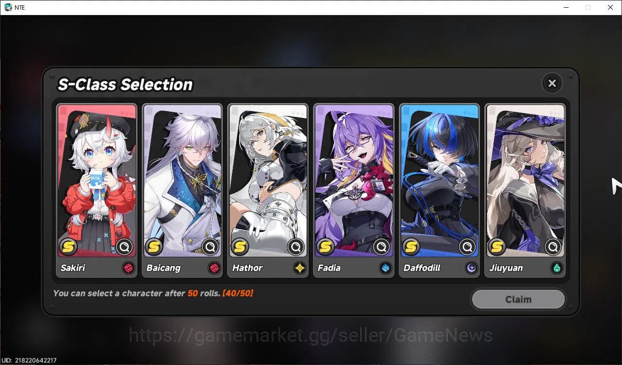Neverness to Everness Accounts GLOBAL NA|HL 3| 1 SSR Limited Nanally + Skin |4 SR image 6
