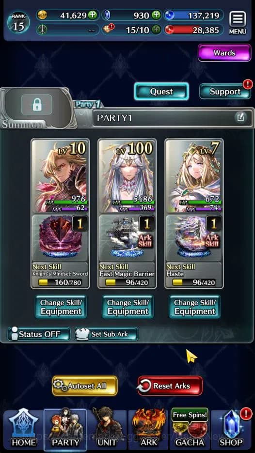 Last Cloudia Accounts GLOBAL | Rank 15 | Ascended Roland, Spirit Maiden image 2
