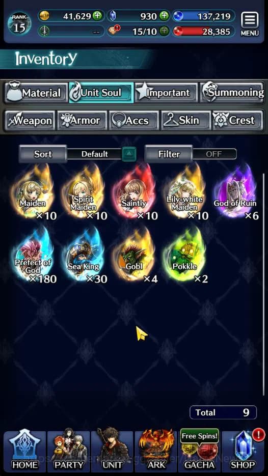 Last Cloudia Accounts GLOBAL | Rank 15 | Ascended Roland, Spirit Maiden image 5