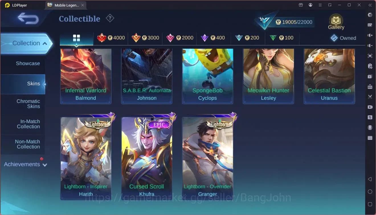 Mobile Legends: Bang Bang Accounts Global|Hero 82|Skin 107|Seasoned|Spongebob Cyclops image 10