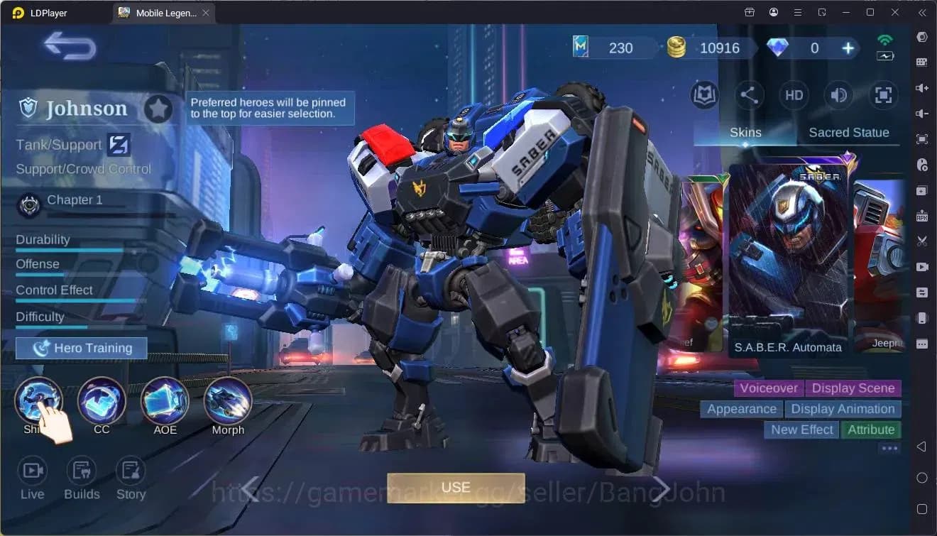 Mobile Legends: Bang Bang Accounts Global|Hero 82|Skin 107|Seasoned|Spongebob Cyclops image 5